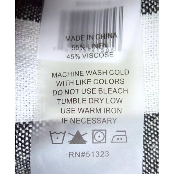 $99 Vince Camuto Linen Pants Small 4 6 White + Faded Black Stripe Swim Cover Up - Picture 8 of 11